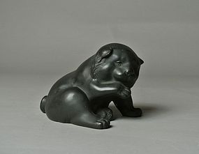 Japanese Bronze Statue Puppy