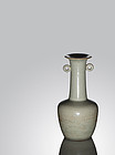 Rare Yuan dynasty Longquan type double looped vase