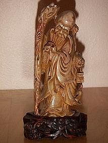 Fine late Qing dynasty Chinese carved soapstone figure