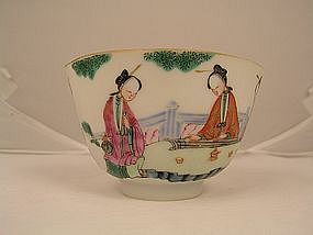 Fine Daoguang peasant mark and period famille rose bowl