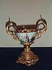 CA 1750 FRENCH GILT ORMOLU MOUNTED FAMILLE ROSE CUP