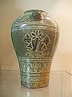 IMPORTANT EARLY CHOSON APPLIQUE INLAID PUNCHONG VASE