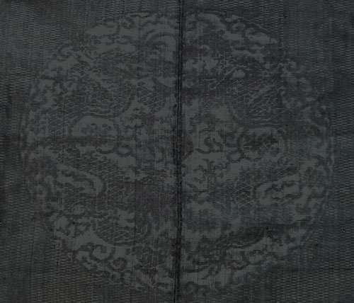 Antique Chinese Qing Dynasty Black Silk Sumer Robe