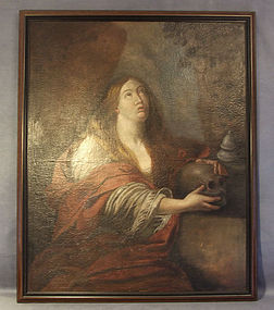 Painting Mary Magdalene Attributed Guido Reni, 17th c