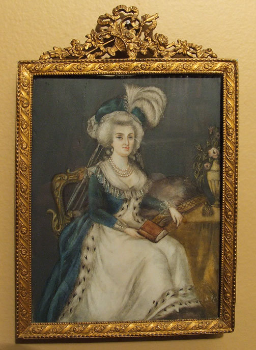 Antique 18th century Miniature Portrait on Ivory