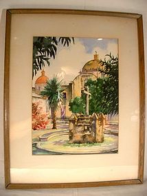 Latin American Watercolor Signed M. Figueras? (2)