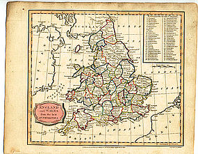 Antique Map England and Wales 1807