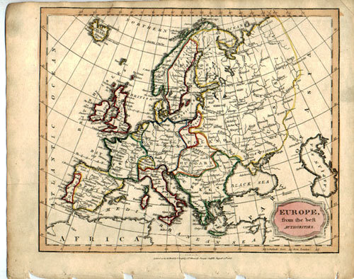 Antique Map of Europe 1815