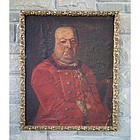 Antique Polish Saxon Officer Portrait 18th century Oil Painting