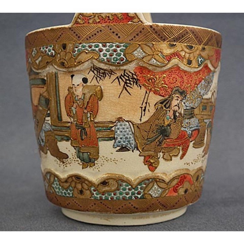 Antique Miniature Japanese Satsuma Ceramic Vase