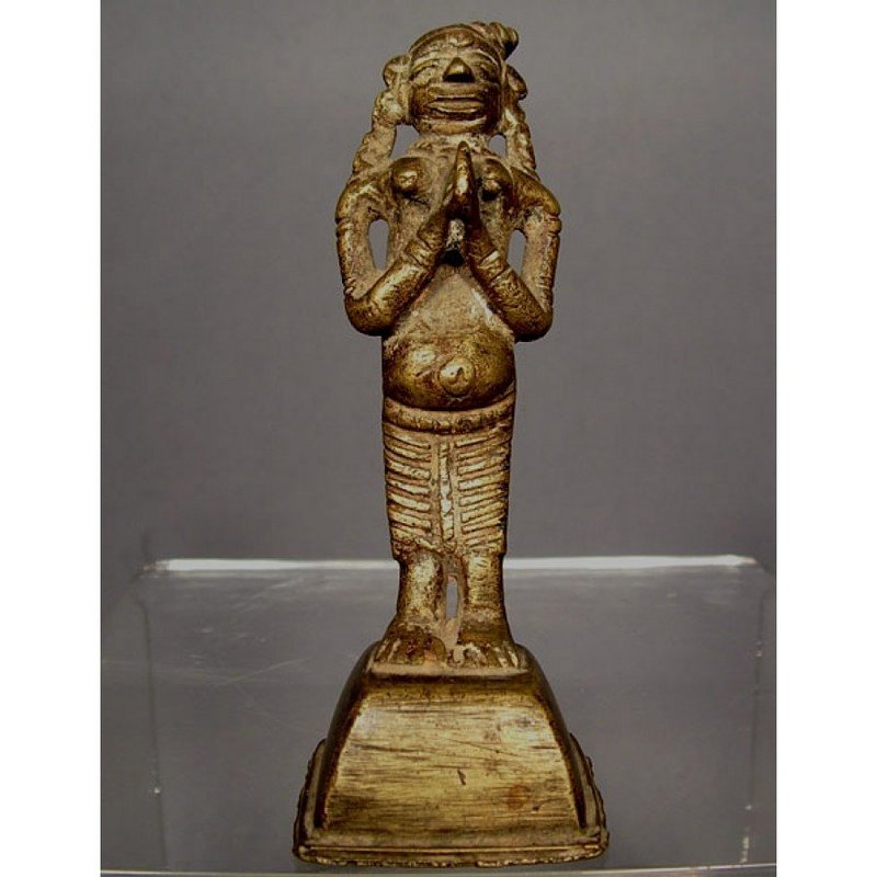 Antique Indian Hindu Bronze Deity Sculpture 18th c