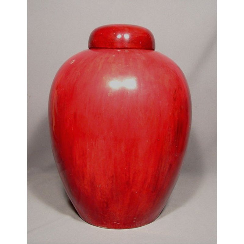 Large Antique William Moorcroft Flambé Ginger Jar Vase
