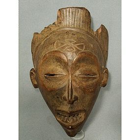 Antique African Wooden Mask Chokwe Angola