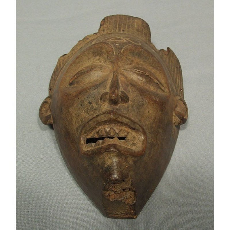 Antique African Wooden Mask Chokwe Angola