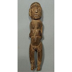 Antique African Carved Wood Sculpture Figure
