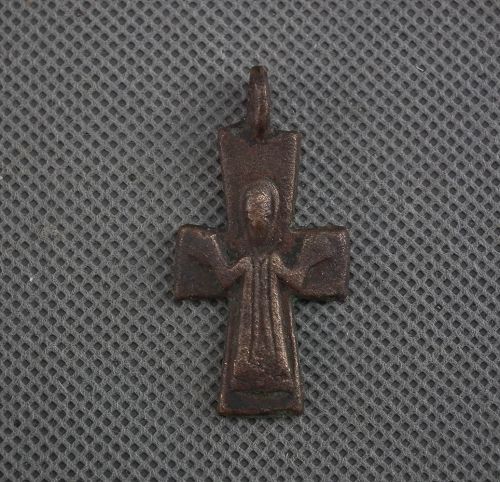 Authentic Antique Byzantine Bronze Cross circa 9th-12th