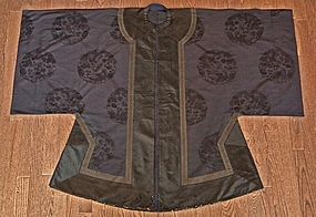 Antique Chinese Qing Dynasty Silk Robe with Dragon