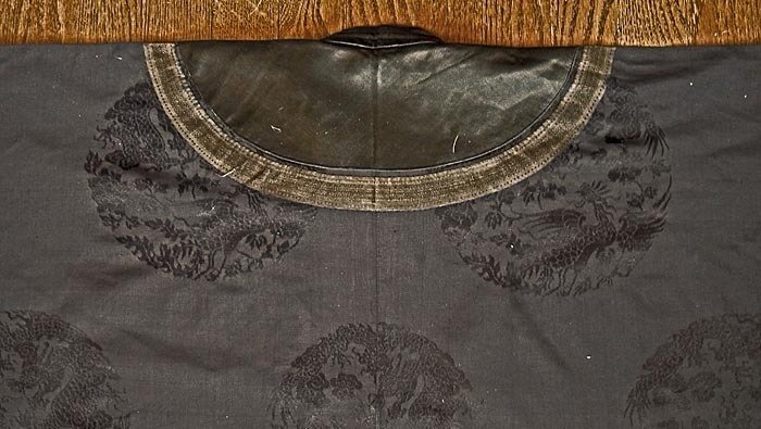 Antique Chinese Qing Dynasty Silk Robe with Dragon