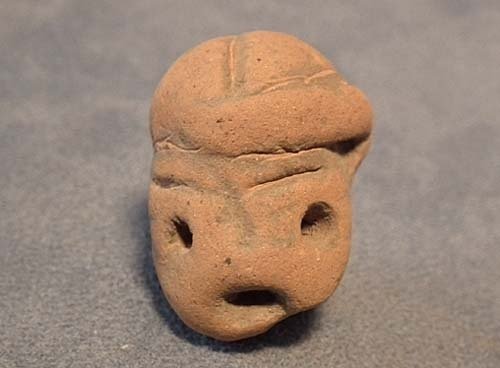 Antique Pre-Columbian Mayan Terracotta Small Head