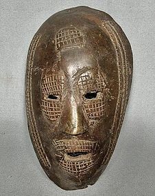 Authentic antique early 19th – early 20th c Africa Bronze Mask