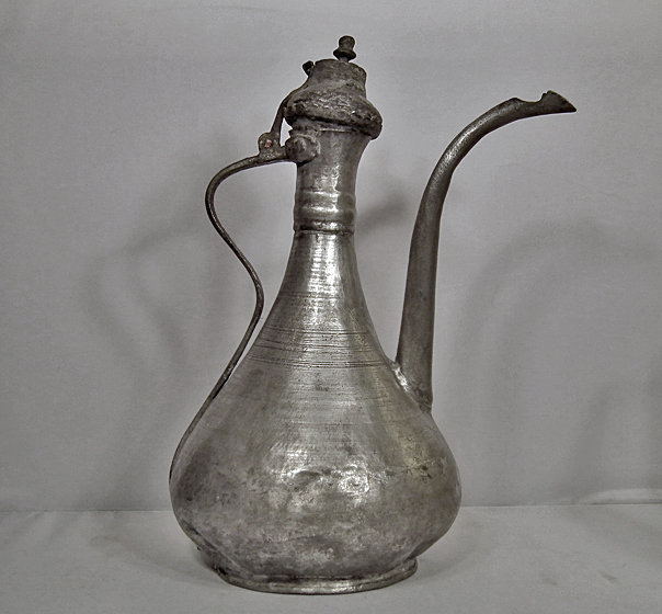 No.138 アンティーク 銀貨 インド アフガニスタン シャーヒー Antique 18/19th century Islamic Turkish Ottoman Tinned Copper Ewer