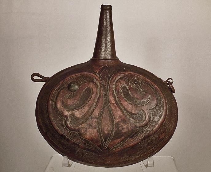 Antique 18th century Turkish Ottoman Islamic Gun Powder Flask (item  #1358075)