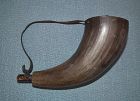 Antique 19th century American Bison/Buffalo Gun Powder Horn