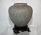 Antique Chinese Yuan Dynasty Crackle – Glaze Ge Type Ceramic Jar
