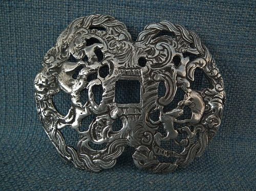 Antique 18th Century Silver Small Sword Double Shell Guard