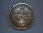 Antique Indo-Persian 19th century Islamic or Sikh Brass Shield Dhal