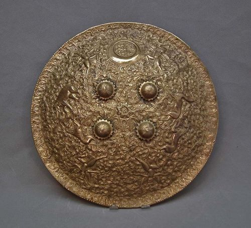 Antique 19th Century Indo Persian Brass Shield North-West India