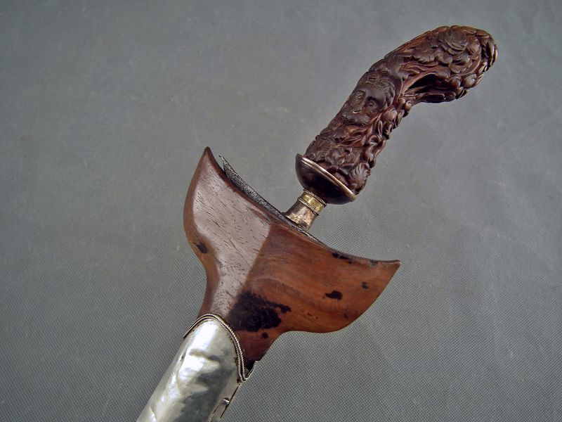 Antique 18th C Indonesian Malay Islamic Sword Dagger Panjang Kris
