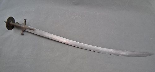 Antique Indo Persian Islamic Mughal India Indian Damascus Steel Sword
