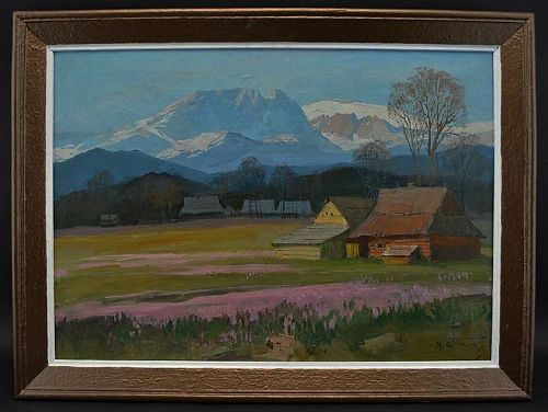 Polish Oil Painting by Michal Stanko Tatra Mountains Landscape Poland