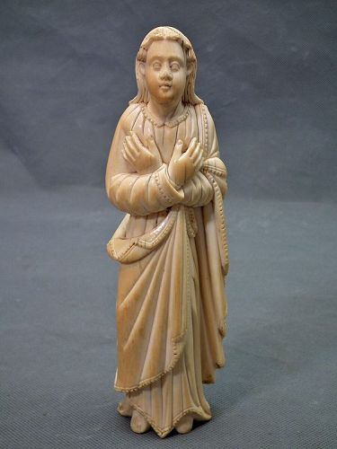 Antique 17th Century Indo- Portuguese Figure of The Blessed Virgin Mar