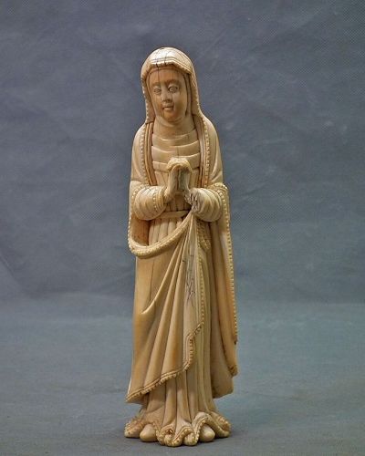Antique 17th century Indo Portuguese Figure of Our Lady of Sorrows