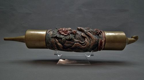 Large Antique Qing Dynasty Chinese Opium Pipe