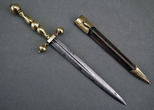 Antique 17th Century Spanish Toledo Dagger Stiletto