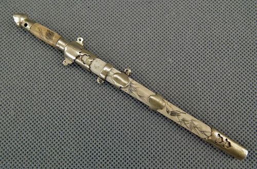 Antique Chinese Qing Dynasty Miniature Sword Jian Letter Opener