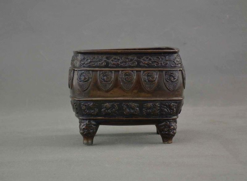 Antique 17th Century Chinese Ming Dynasty Bronze Censer Incense Burner