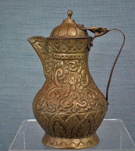 Antique 17th Century European Baroque Brass Jug German Nuremberg