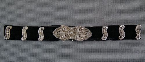 Antique 19th century, Caucasian Armenian Silver Filigree Belt