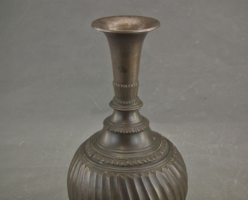 Antique 17th Century Mughal Indian Bronze Wine Bottle Vessel India