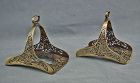 Antique Turkish Ottoman Islamic Brass Saddle Stirrups