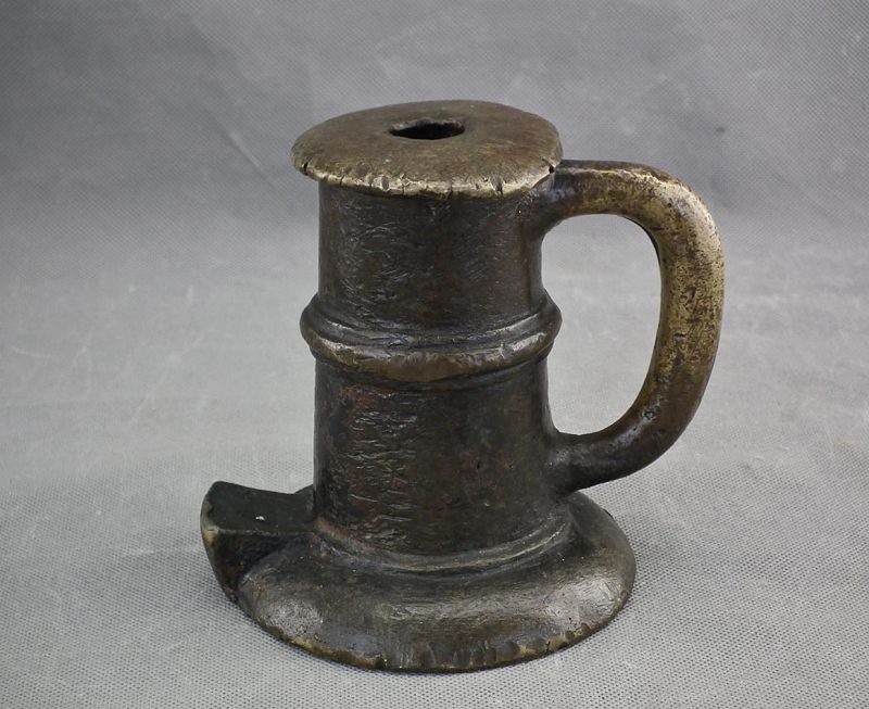 Antique 18th Century Spanish Bronze Naval Cannon Mortar Thunder Mug
