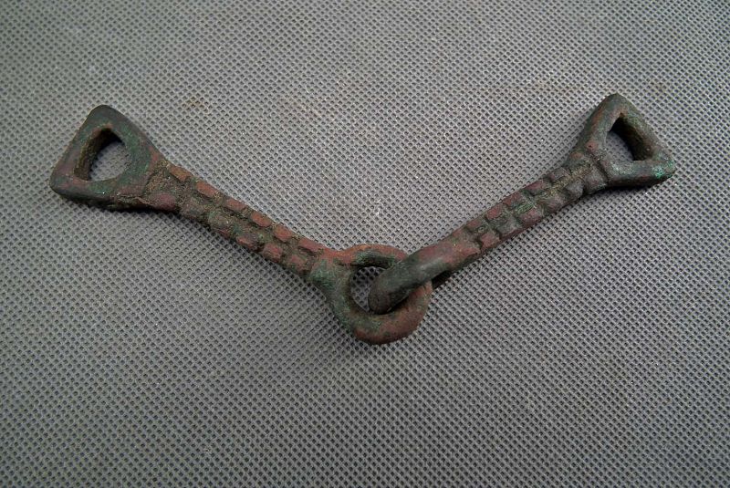 Ancient Scythian 6th- 4th Century B.C. Bronze Horse Snaffle Bit Bridle