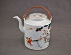 Antique Qing Dynasty Chinese Famille Rose Porcelain Teapot