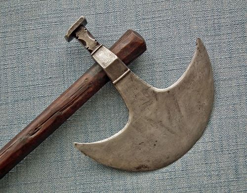 Antique 17th century Turkish Ottoman War Axe Islamic Osmanli Teber