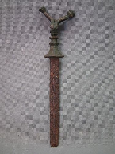 Ancient Sword Dagger Bronze Antenna Hit Iron Blade 10-7th Century B.C.