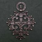 Antique Russian Orthodox Silver Cross Telnik Крест тельник